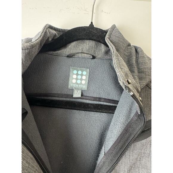TITLE NINE T9 US M Gray Zip Softshell Rain Jacket Coat Trench Hooded coat - Picture 2 of 13